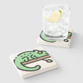Dessous-de-verre En Pierre Chameleon (Côté)
