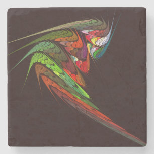 Dessous-de-verre En Pierre Chameleon Art Abstrait