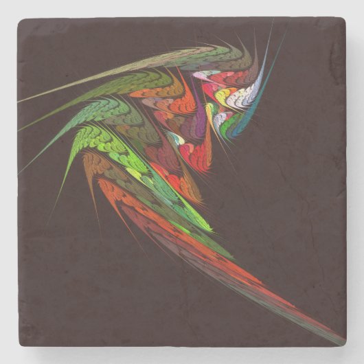 Dessous-de-verre En Pierre Chameleon Art Abstrait (Devant)