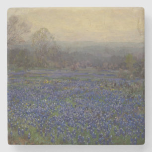 Dessous-de-verre En Pierre Champ de fleurs de Lupin bleu (Paysage rural)