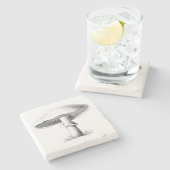 Dessous-de-verre En Pierre Champignon (Côté)