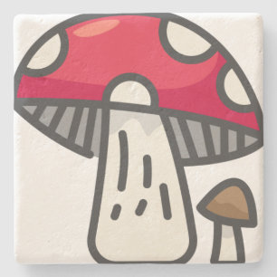 Dessous-de-verre En Pierre champignon