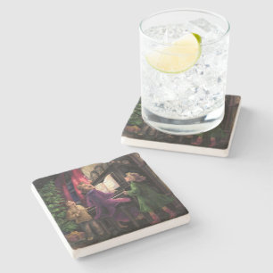 Dessous-de-verre En Pierre Chant de Noël le long