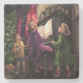 Dessous-de-verre En Pierre Chant de Noël le long (Devant)