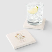 Dessous-de-verre En Pierre Chaque Fleur Fleurit À Son Propre Moment (Côté)