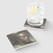 Dessous-de-verre En Pierre Charant War (Côté)