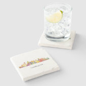 DESSOUS-DE-VERRE EN PIERRE CHARLOTTE OR WB1 - (Côté)