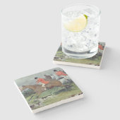 Dessous-de-verre En Pierre Chasse de Fox dans Surrey, 19ème siècle (Côté)