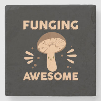 Dessous-de-verre En Pierre Chasseur de champignons Funginf Awesome