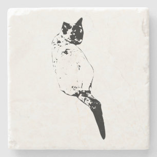 Dessous-de-verre En Pierre Chat au repos, charme subtil