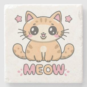 Dessous-de-verre En Pierre chat mignon miaou