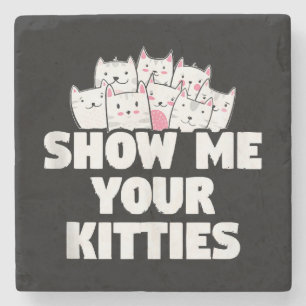 Dessous-de-verre En Pierre Chat Montre-moi tes chatons