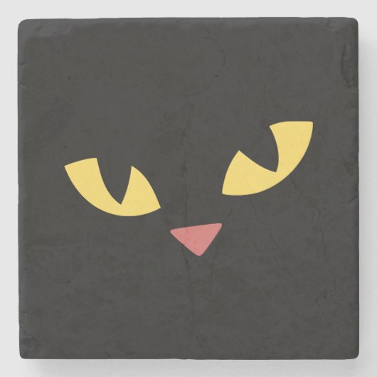 Dessous-de-verre En Pierre chat noir (Devant)