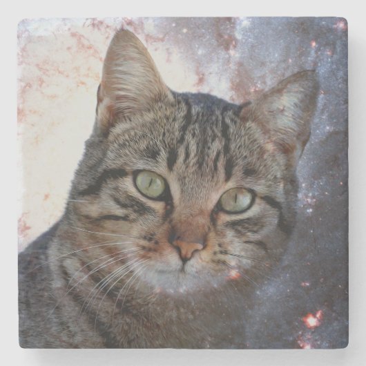 Dessous-de-verre En Pierre Chat spatial (Devant)