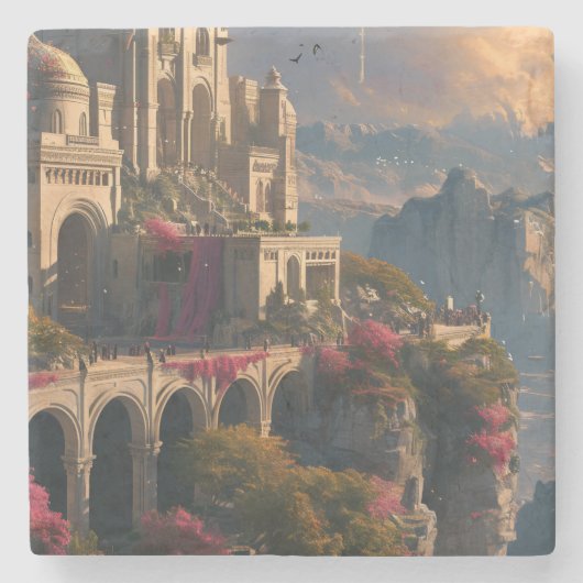 Dessous-de-verre En Pierre Château (Devant)