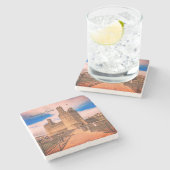 Dessous-de-verre En Pierre Château de Caernarfon Wales. (Côté)