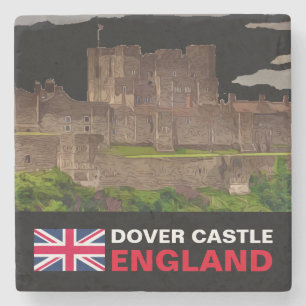 DESSOUS-DE-VERRE EN PIERRE CHÂTEAU DE DOVER, WALES