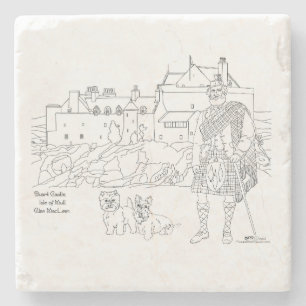Dessous-de-verre En Pierre Château de Duart Île de Mull Écosse