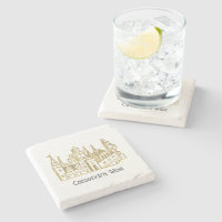 Château héraldique vintage #2 Crest Faux Gold