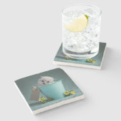 Dessous-de-verre En Pierre Chaton dans un seau (Côté)