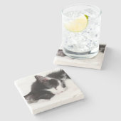 Dessous-de-verre En Pierre Chaton de sommeil (Côté)