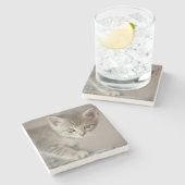 Dessous-de-verre En Pierre Chaton minuscule (Côté)