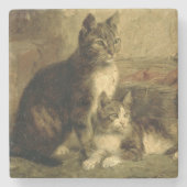 Dessous-de-verre En Pierre Chats, 1883 (Devant)