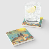 Dessous-de-verre En Pierre Chats de champignons (Côté)