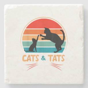 Dessous-de-verre En Pierre Chats & Tats - Chat
