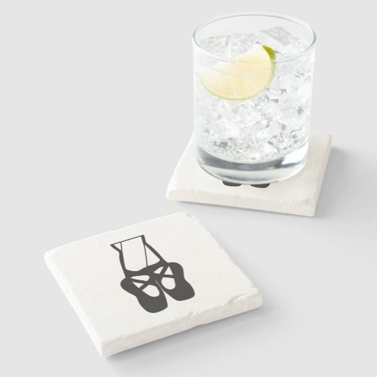 Dessous-de-verre En Pierre Chaussons Bleu Noir En Pointe (Côté)