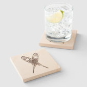 Dessous-de-verre En Pierre Chaussures (Côté)