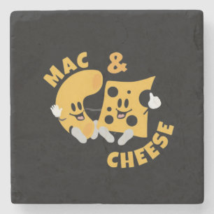 Dessous-de-verre En Pierre Cheese Mac & Cheese Drôle Idée cadeau