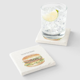 Dessous-de-verre En Pierre Cheeseburger Suivez Vos Rêves