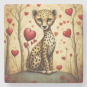 Dessous-de-verre En Pierre Cheetah Love 3 (Devant)