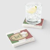 Dessous-de-verre En Pierre Chef Casquette italien (Côté)