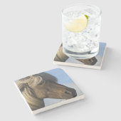 Dessous-de-verre En Pierre Chef de cheval islandais, Islande (Côté)