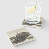 Dessous-de-verre En Pierre Chemin de fer historique (Côté)