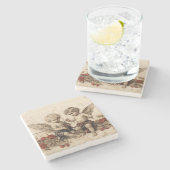 Dessous-de-verre En Pierre Cherub (Côté)