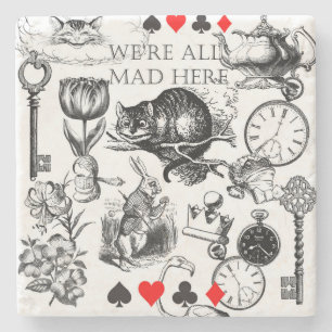 Dessous-de-verre En Pierre cheshire cat classique alice dans l'art du pays de