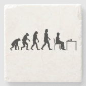 Dessous-de-verre En Pierre Chess - Chess Player Evolution (Devant)