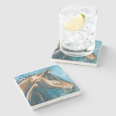 Dessous-de-verre En Pierre Cheval (Côté)