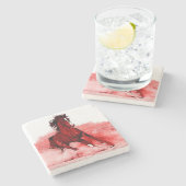 Dessous-de-verre En Pierre Cheval de course (Côté)