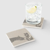 Dessous-de-verre En Pierre Cheval Lover (Côté)