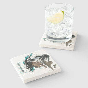 Dessous-de-verre En Pierre Cheval Majestic par Bihrle Wild Imagination