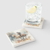 Dessous-de-verre En Pierre Cheval sauvage de l'Ouest (Côté)