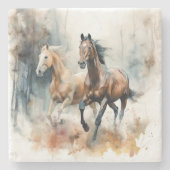 Dessous-de-verre En Pierre Cheval sauvage de l'Ouest (Devant)