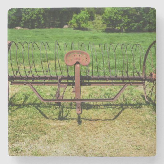 Dessous-de-verre En Pierre Cheval tiré Hay Rake (Devant)