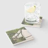 DESSOUS-DE-VERRE EN PIERRE CHEVAUX (Côté)