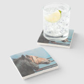 Dessous-de-verre En Pierre Chevaux/Cabalos/Horses (Côté)