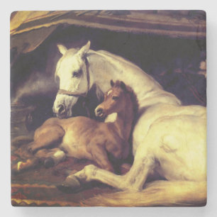 Dessous-de-verre En Pierre Chevaux d'atterrisseur